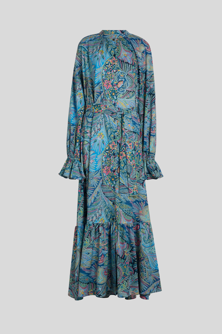 Long Sleeve Paisley Maxi Dress