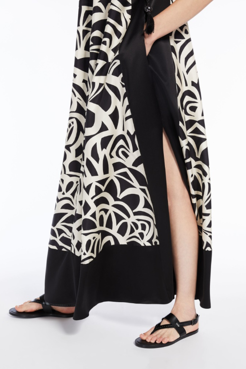 Neckholder Dress in printed silk