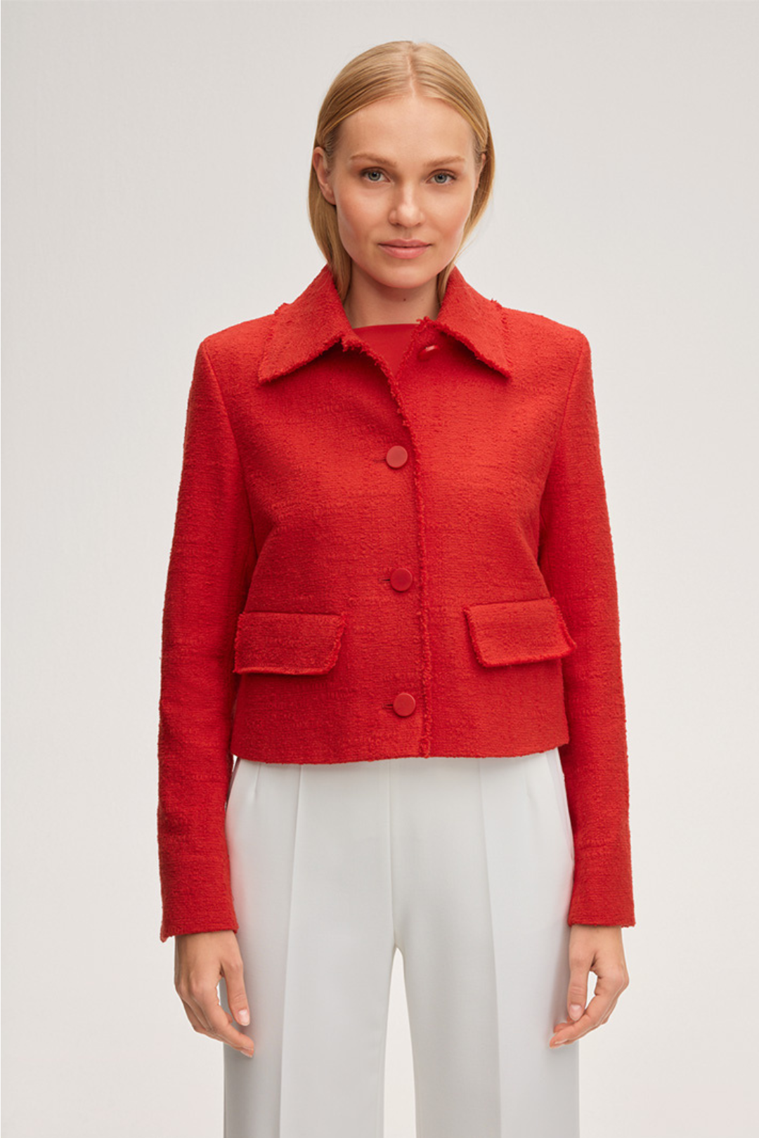 Cotton Tweed cropped Jacket