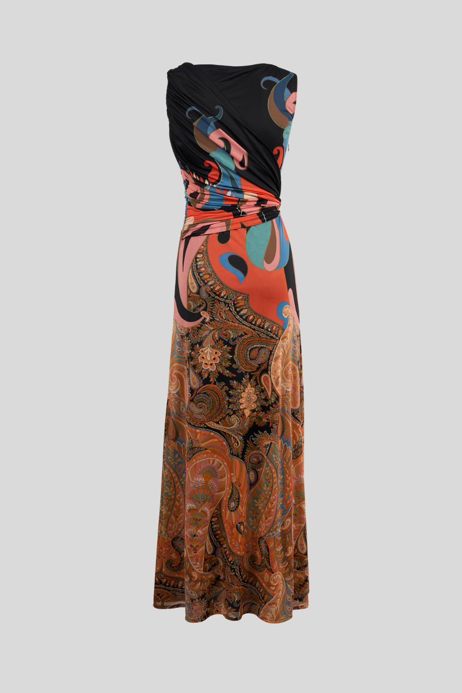 Paisley Print Wrap Dress