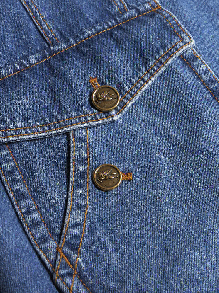 Denim Vest with Belt