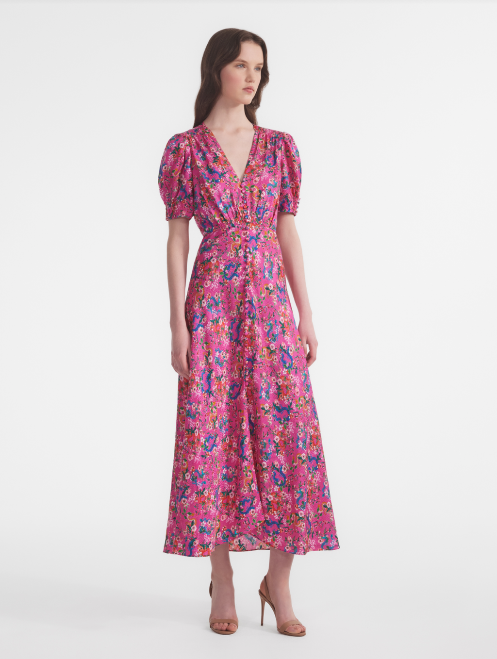 Lea Long Dress in Blossom Hidden Dragon