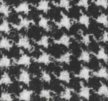 Embroidered Houndstooth Shirt with Floral Motif