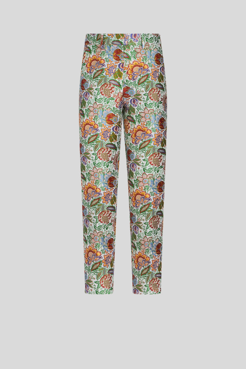 Floral Jacquard Pants