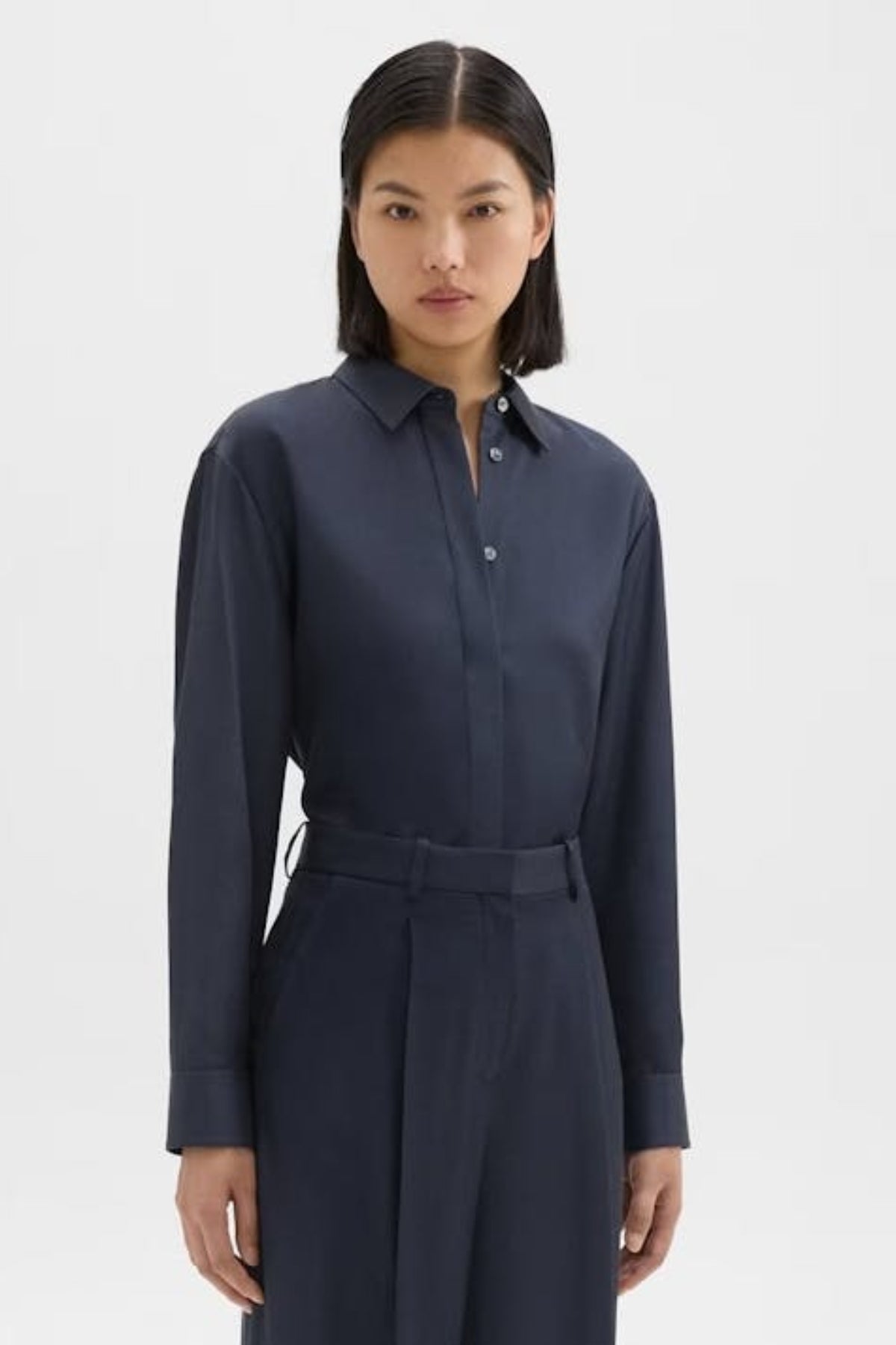 Classic Menswear Shirt in Viscose Twill