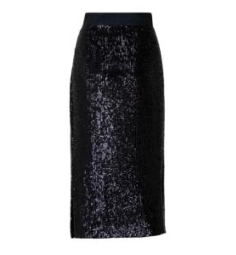 Long black Sequin Skirt