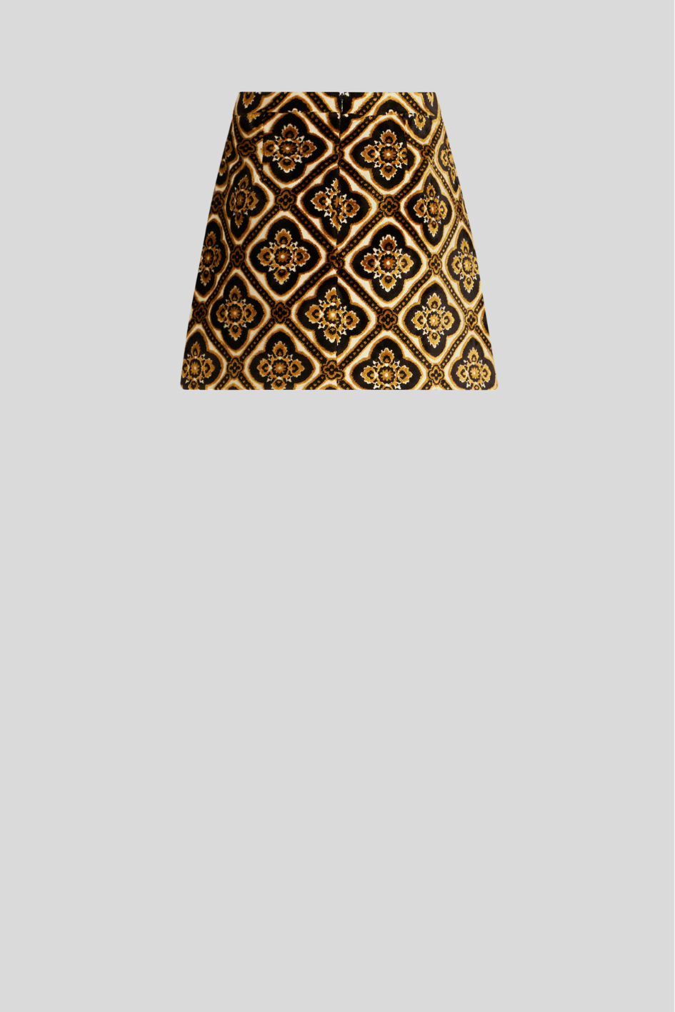 Jacquard Velvet Mini Skirt