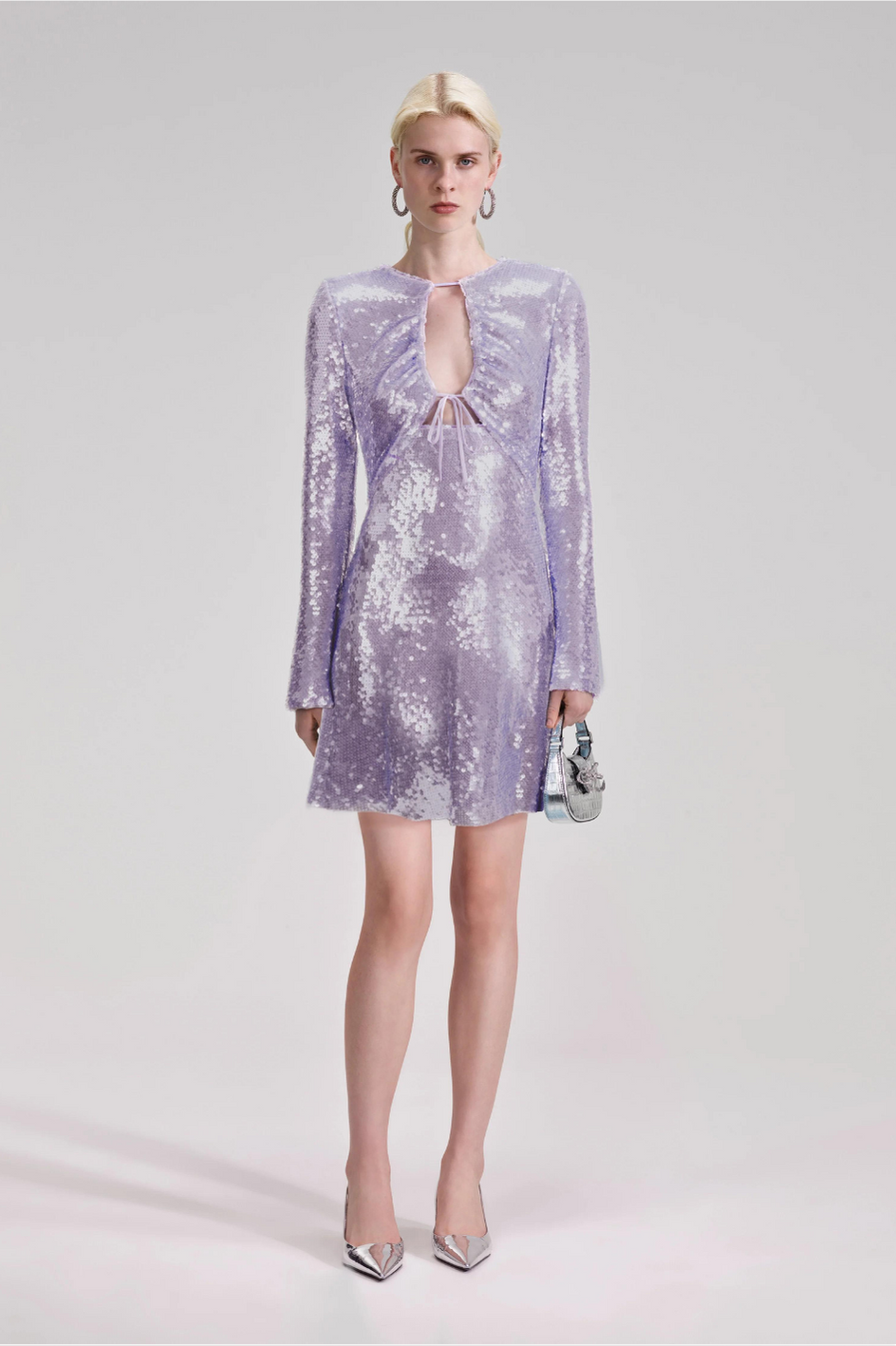 Lilac Sequin Mini Dress
