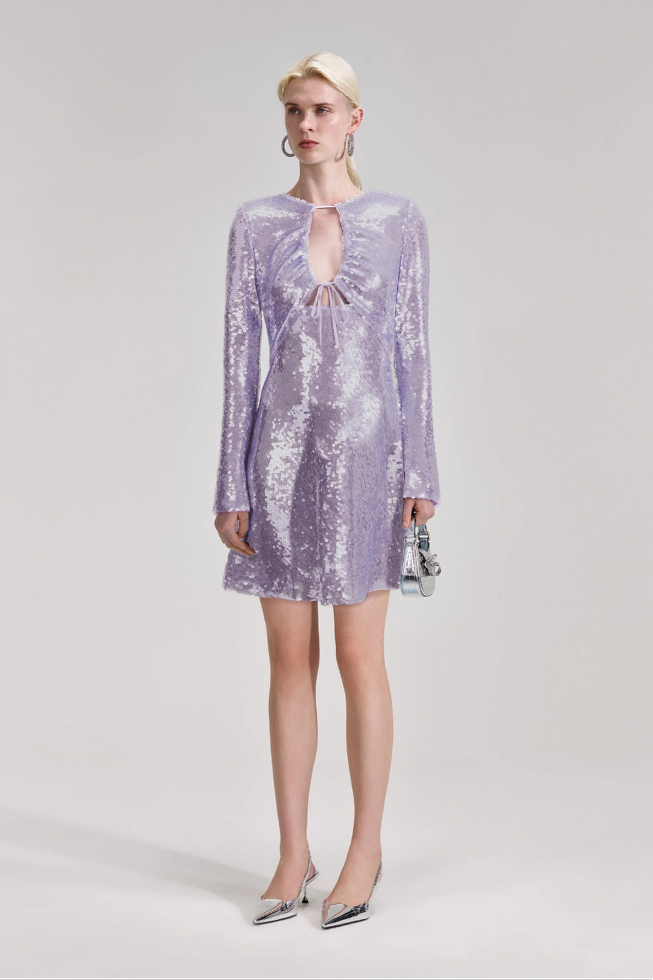 Lilac Sequin Mini Dress