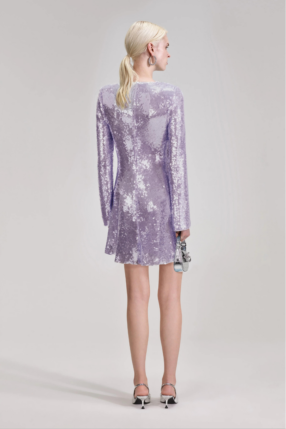 Lilac Sequin Mini Dress