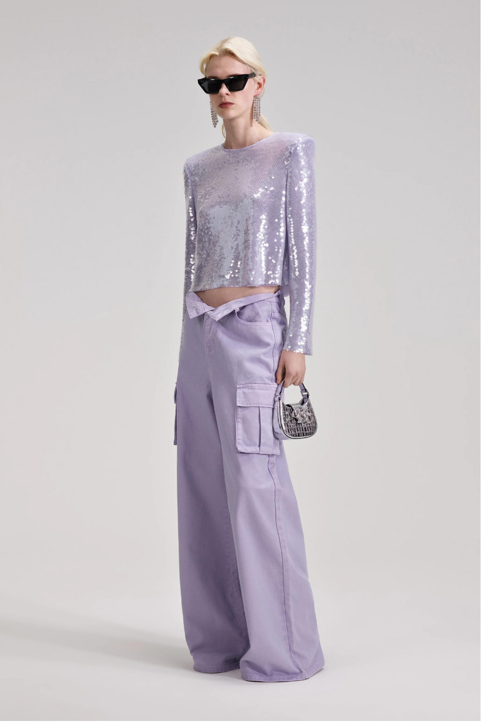 Lilac Sequin Top