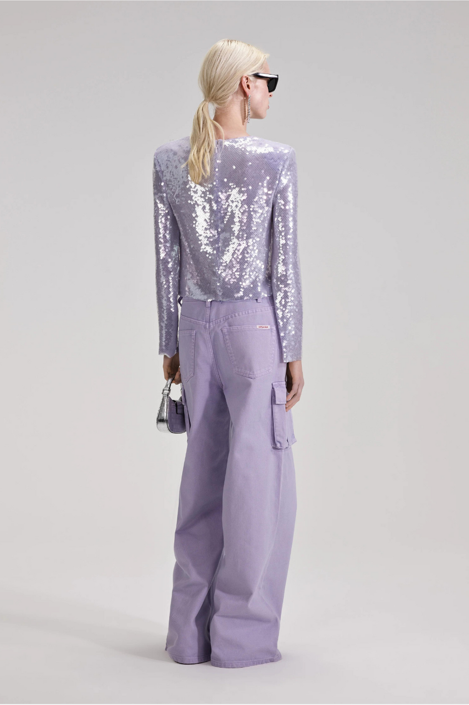 Lilac Sequin Top