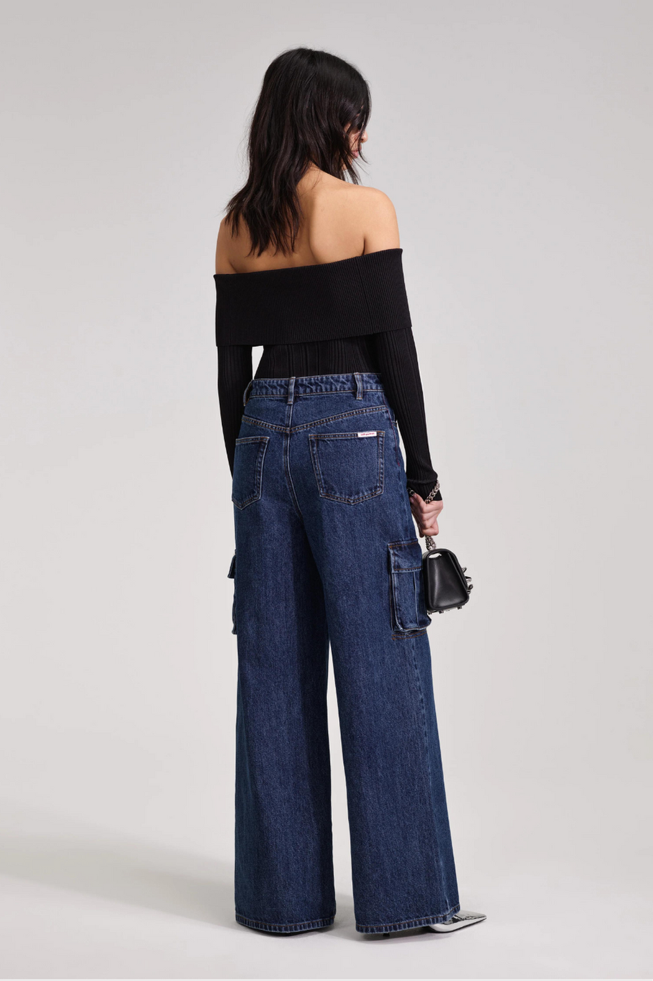 Black Ribbed Knit Top