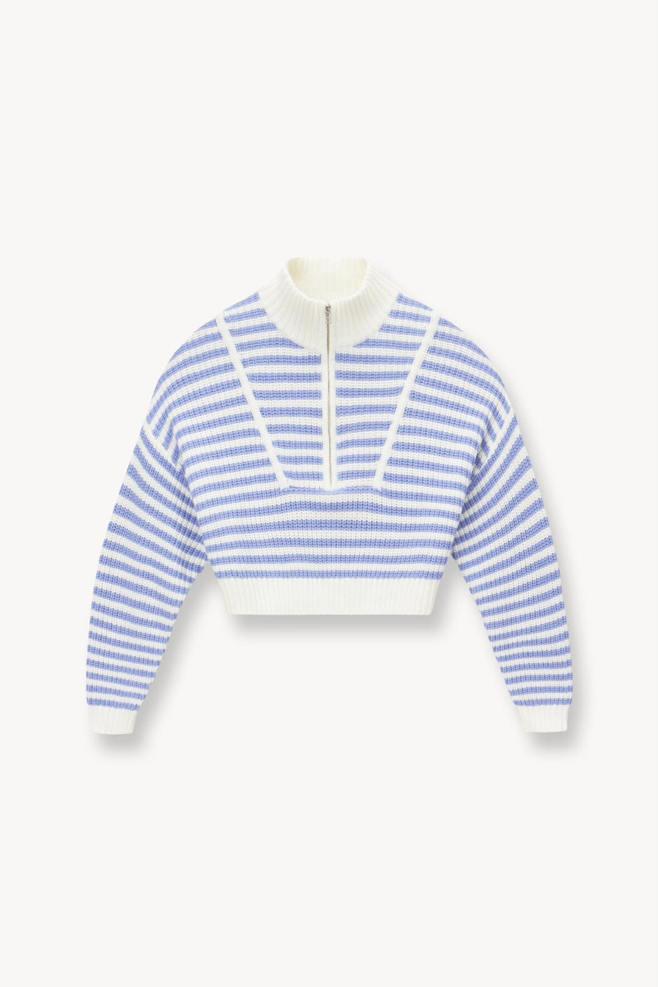 Cropped Hampton Sweater Sea Stripe