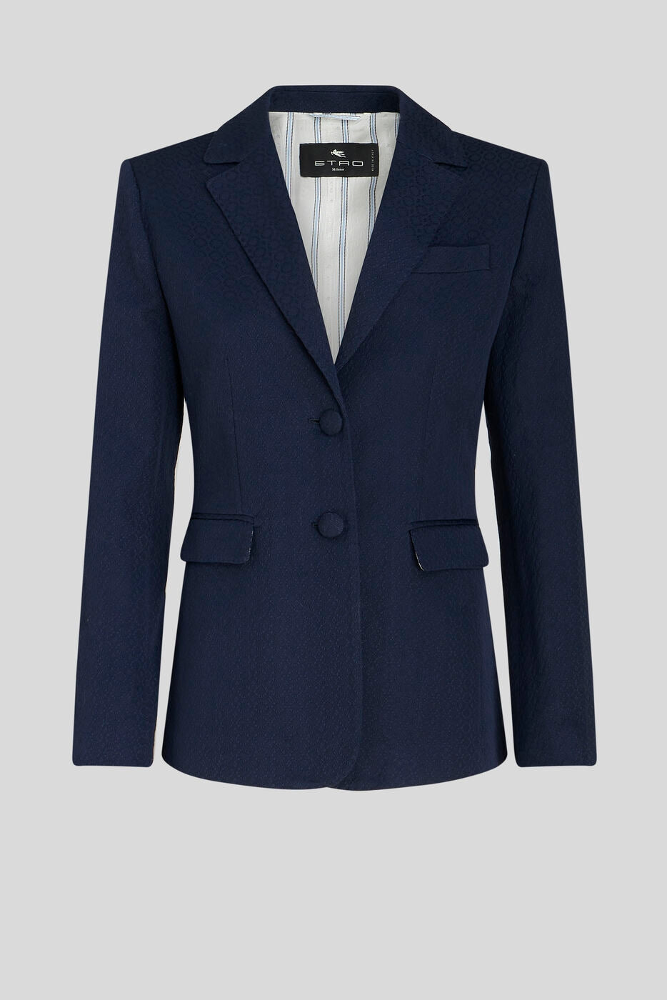 Cotton Jacket with Striped Lining