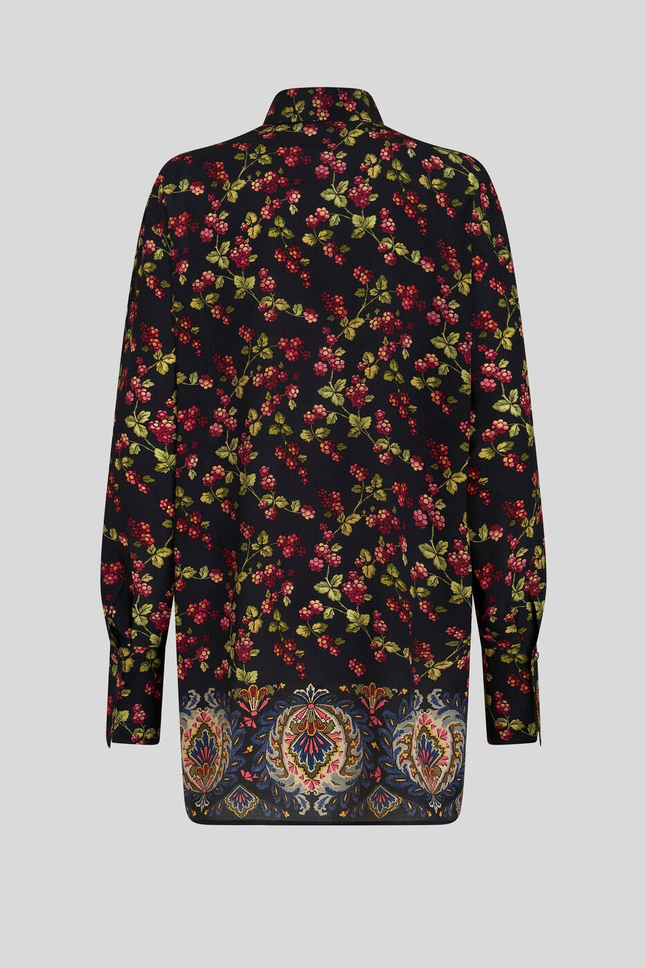 Long Printed Silk Shirt