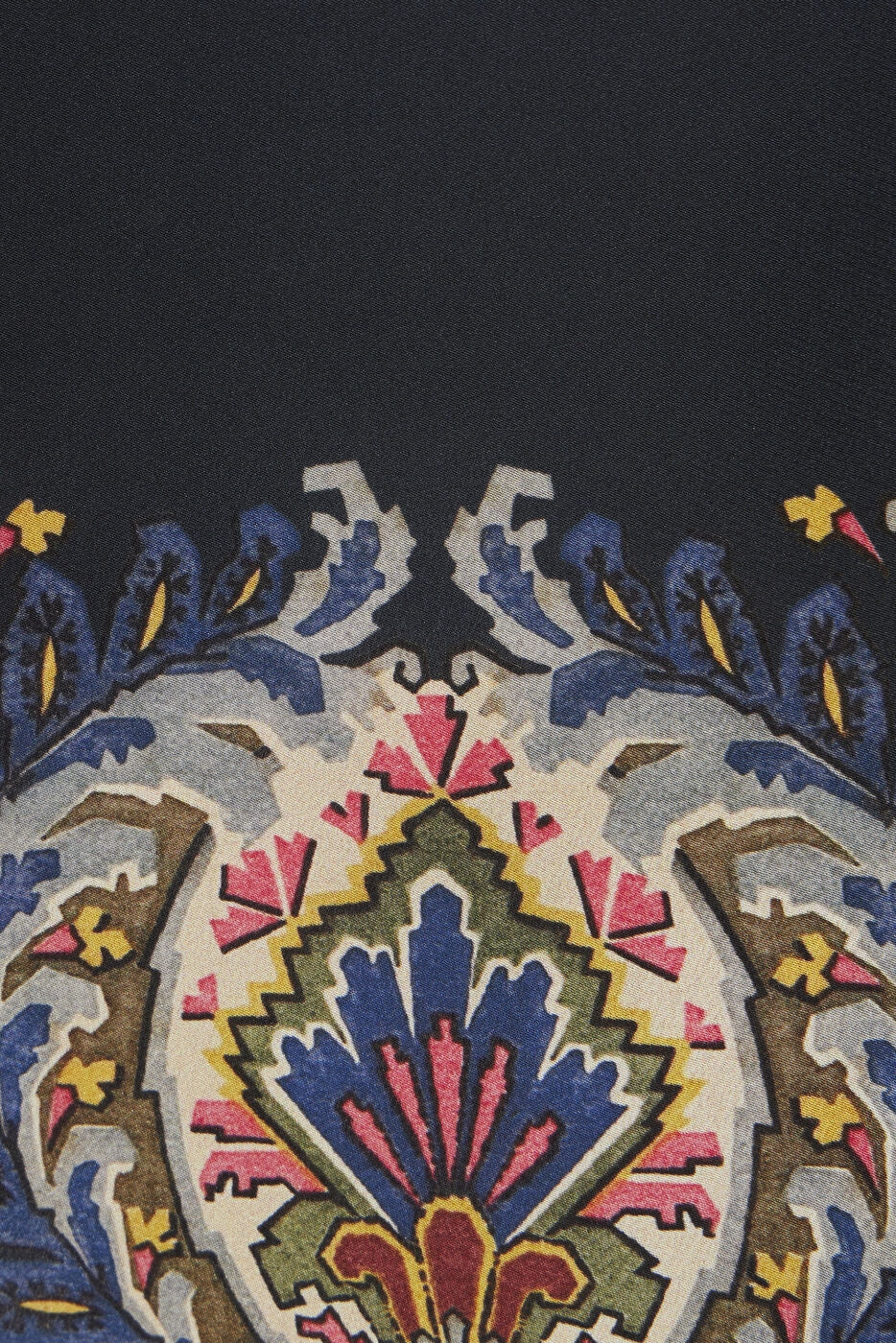 Long Silk Dress with Ruching