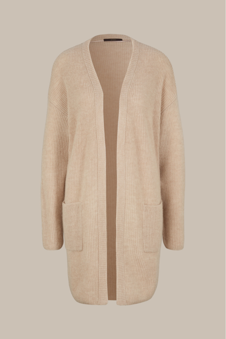 Wollmix-Cardigan mit Seide und Cashmere