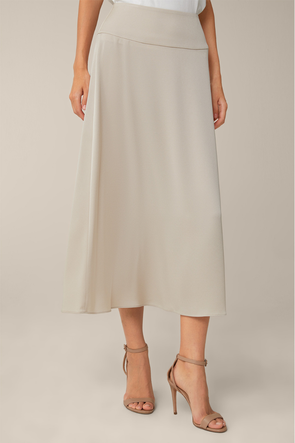 Crêpe-A-Linien Rick in Midi-Länge