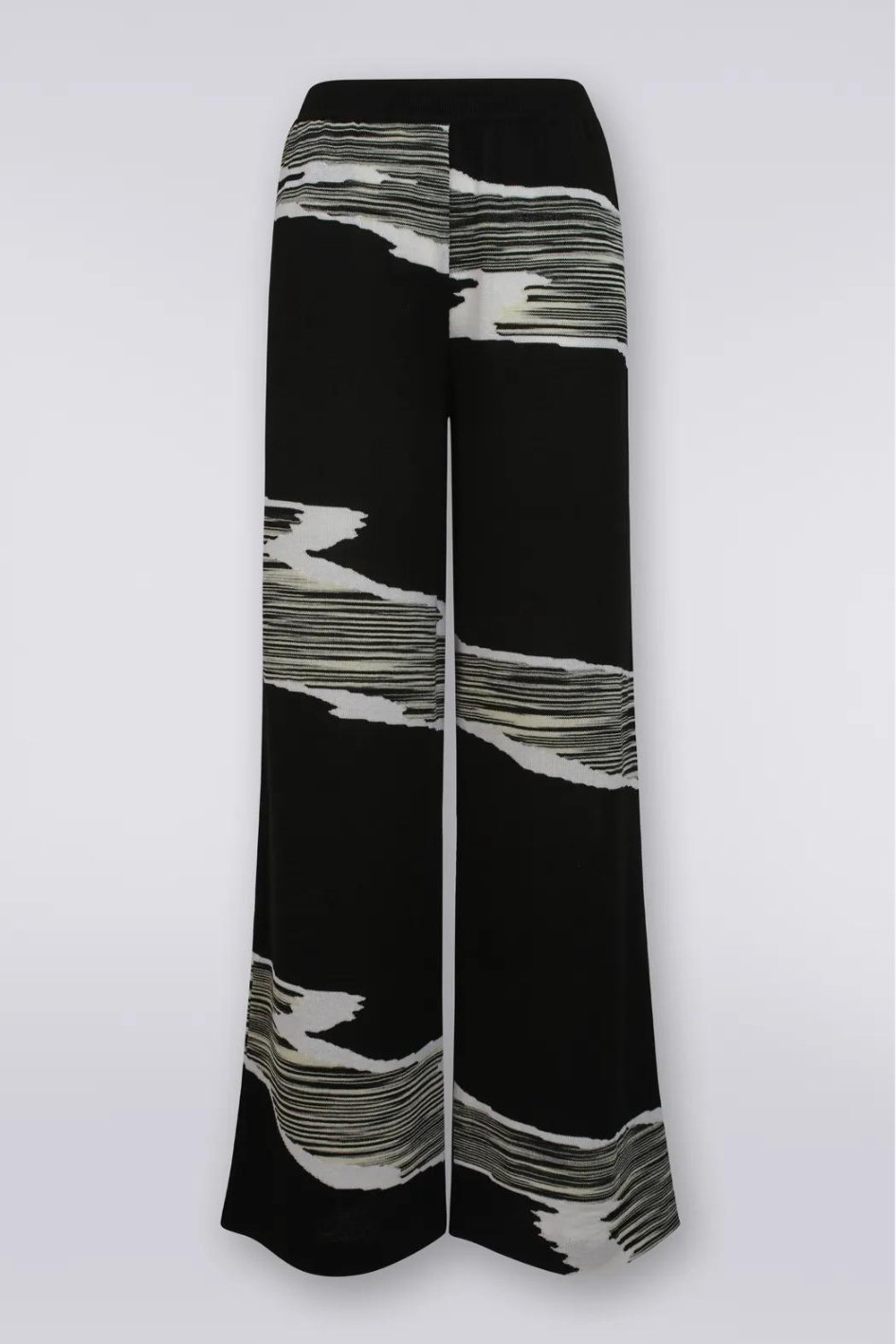 Knit Pants with Two Color Print