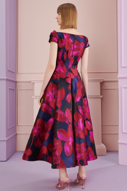 Kleid aus floral Jacquard