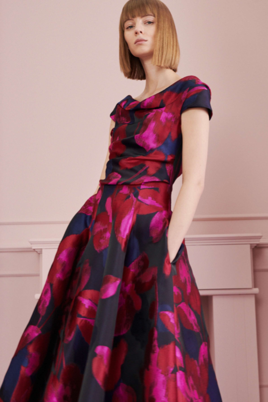 Kleid aus floral Jacquard