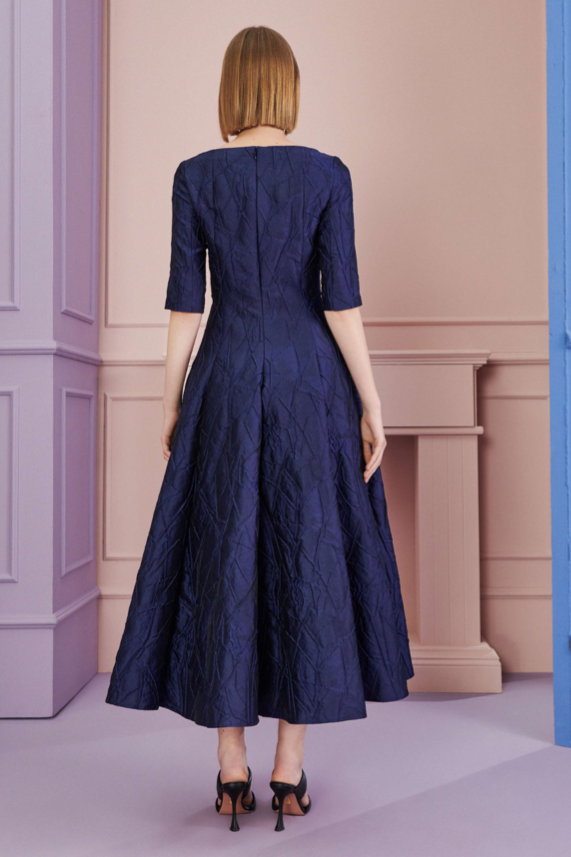 Midikleid aus Mikado Jacquard
