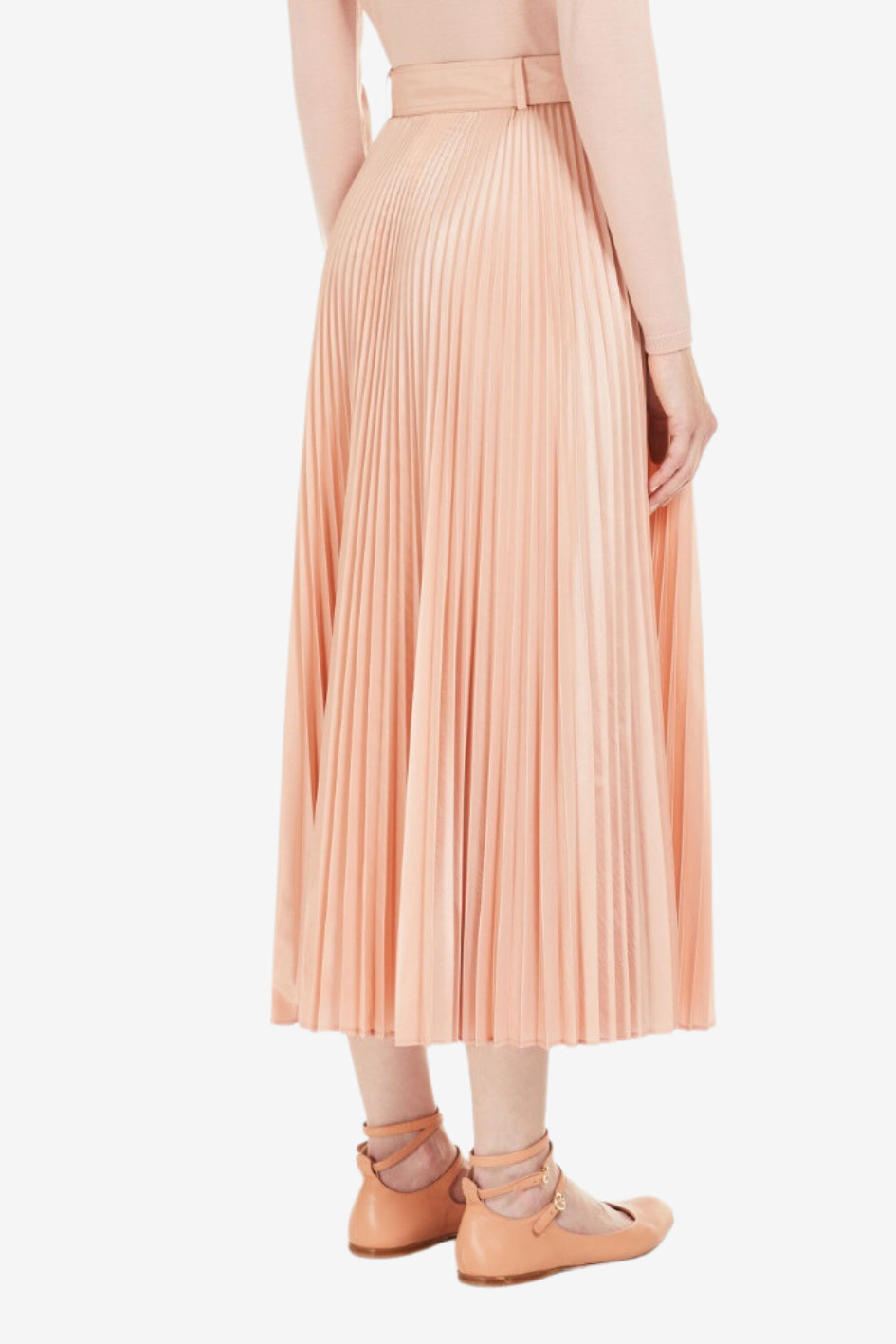 Plisseerock aus Seidenmischung