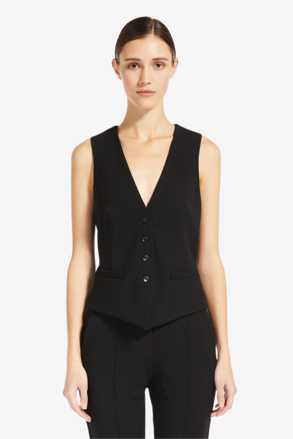 Weste aus Jersey mit V-Ausschnitt