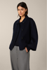 Doubleface-Cape-Jacke in Navy