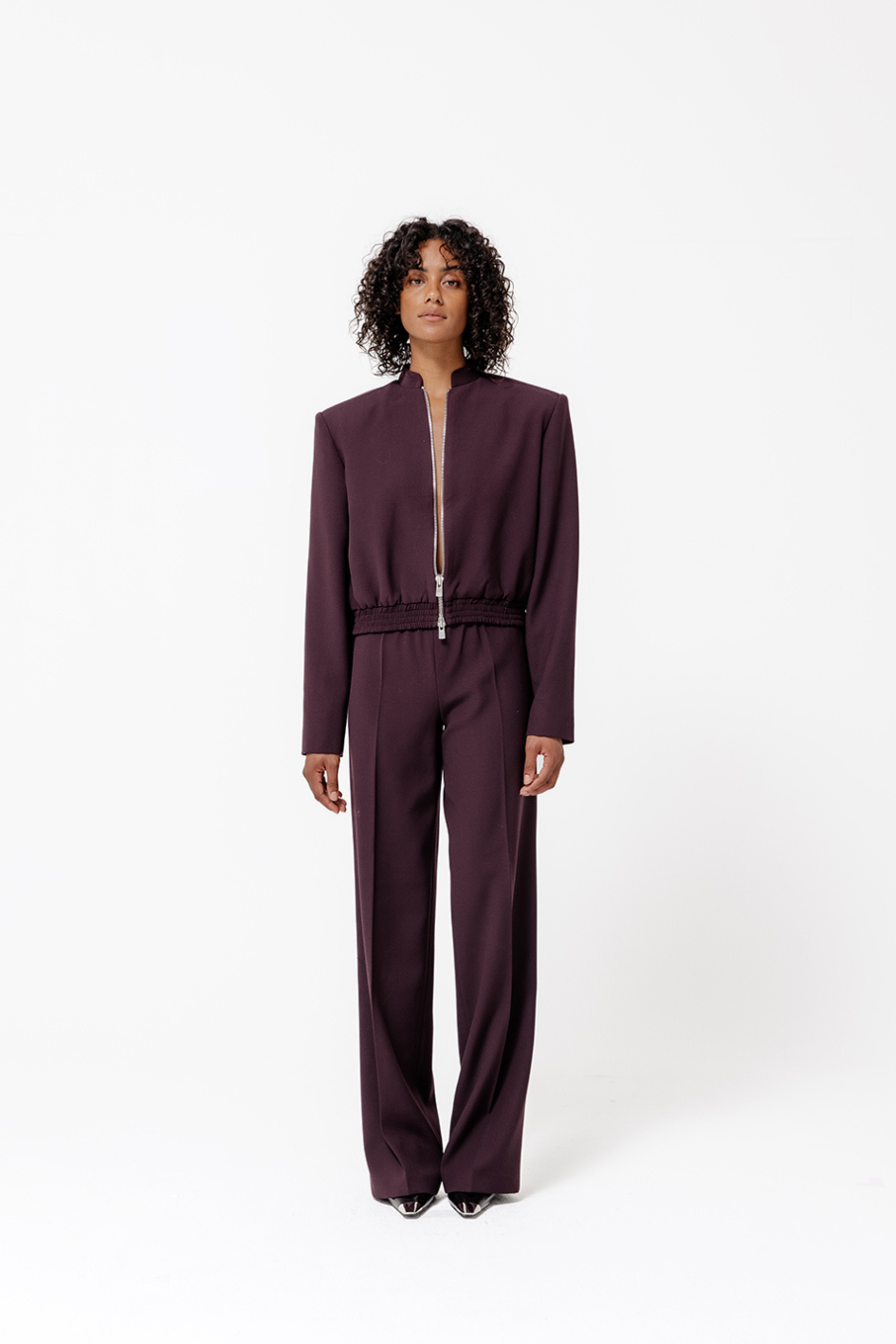 Laki Short Wool Bomber Jacket