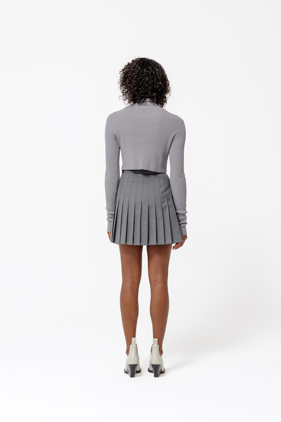 Bonnie Plissee Wool Skirt
