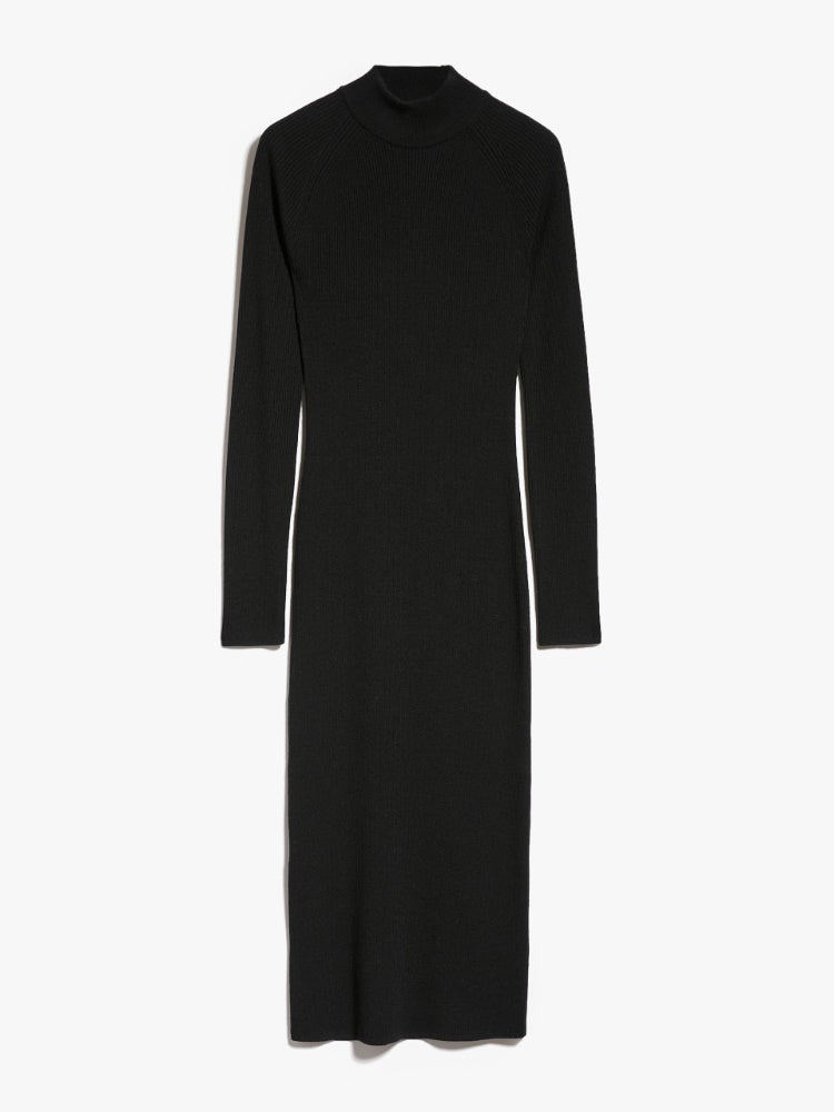 Schmal geschnittenes Kleid aus Wollstretch