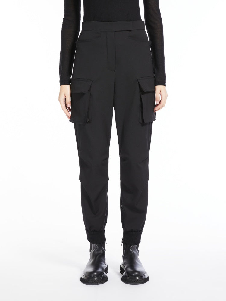 Cargohose aus Wollgabardine