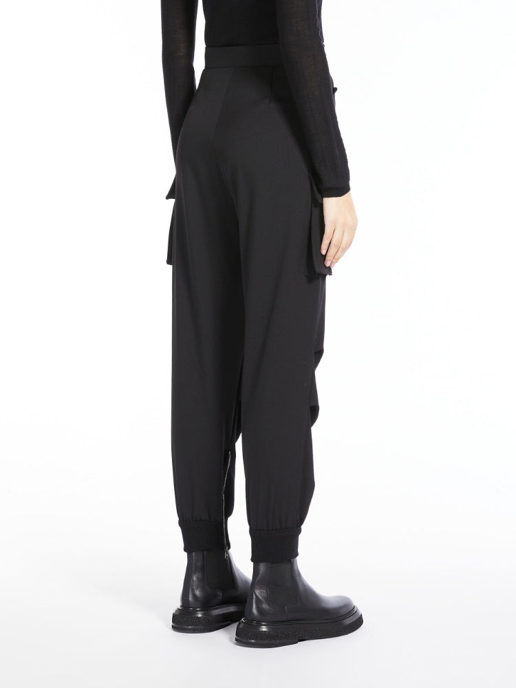 Cargohose aus Wollgabardine