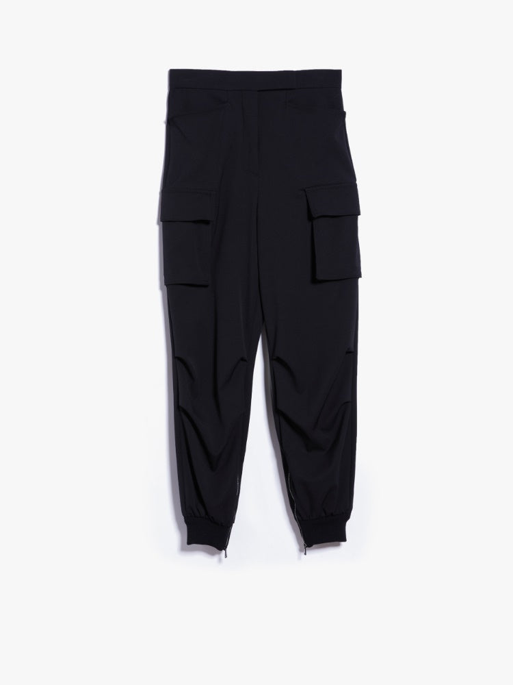 Cargohose aus Wollgabardine