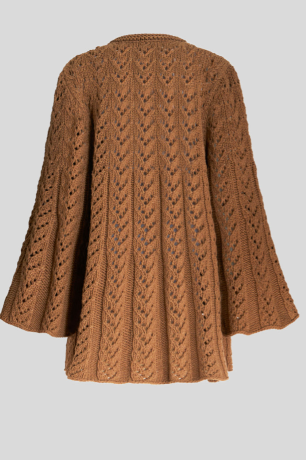 Maxi Cardigan with lacem Pattern