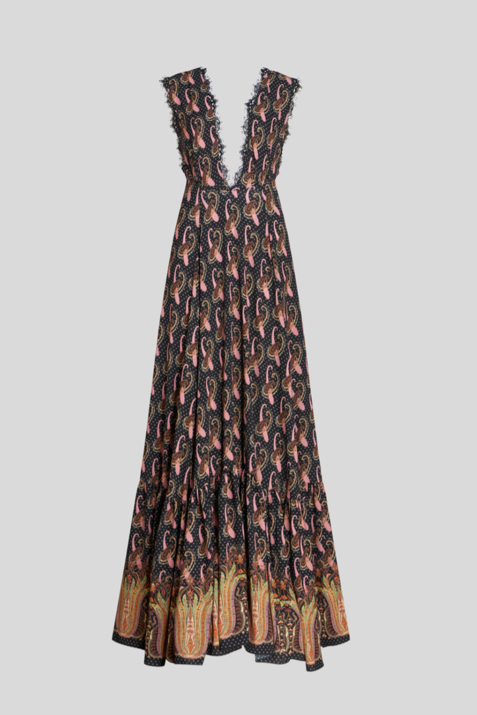 Long Dress from Sable with Paisley Pattern