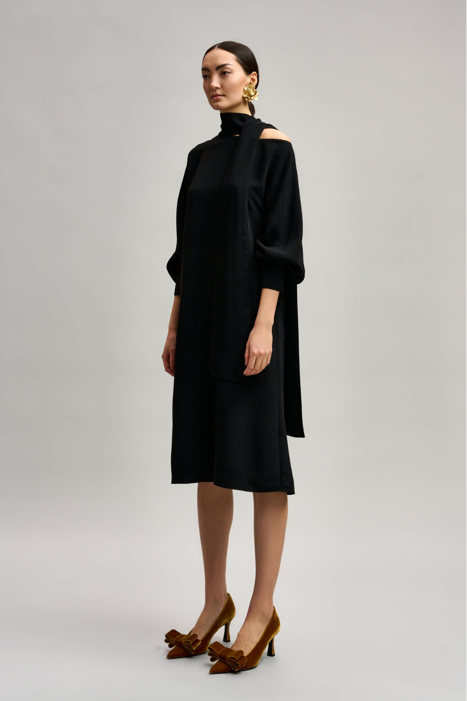 Lightweight Textured Crepe Dress