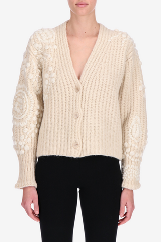 Short Cardigan with puffed Sleeves