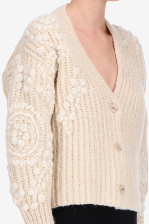 Short Cardigan with puffed Sleeves