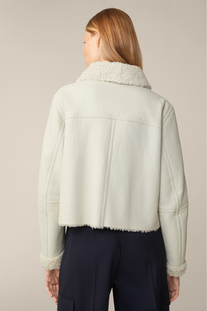 Lammfell Wende-Biker-Jacke