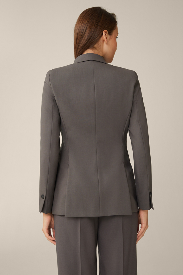 Schurwolle Blazer in Taupe