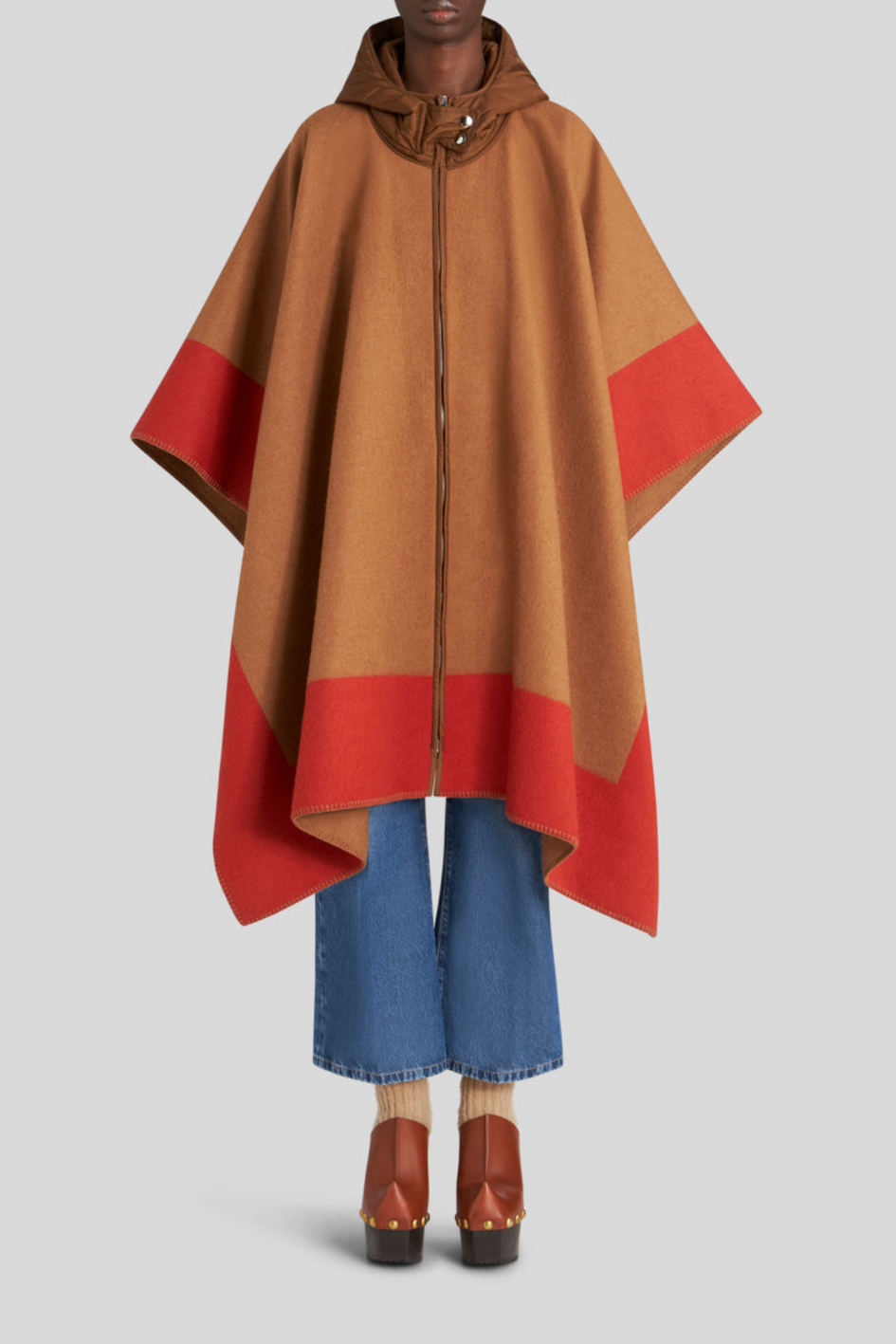 Hooded Cape with Logo