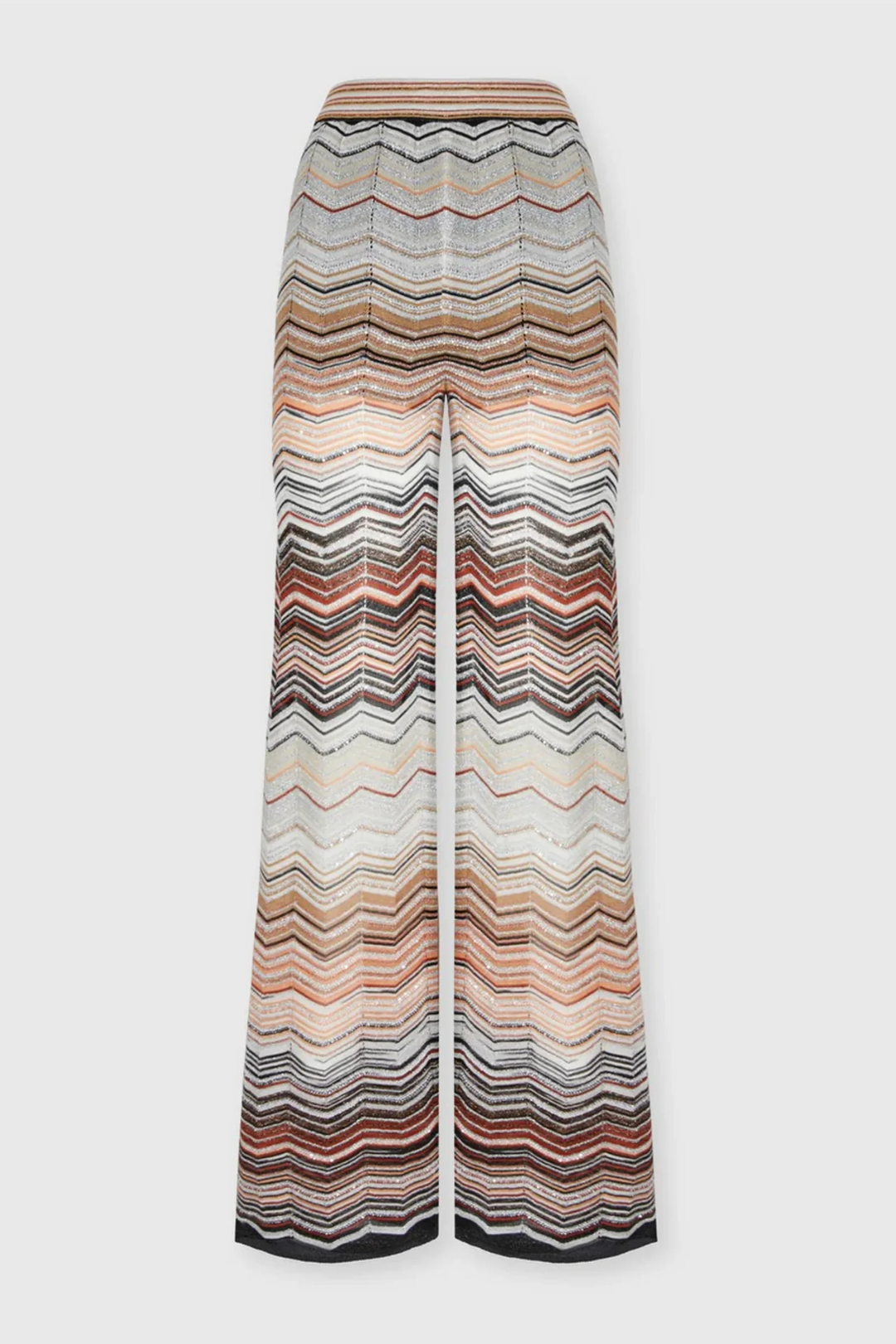 Lurex Herringbone Flared Pants