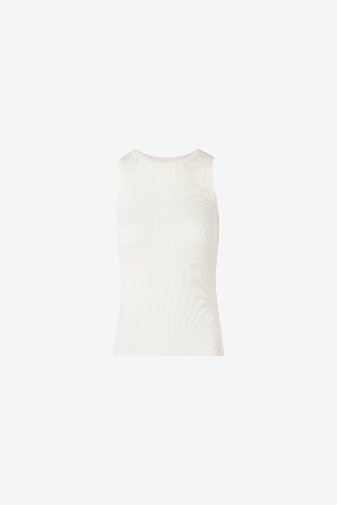 Silk Cotton Ribbed Sleeveless Knit Top