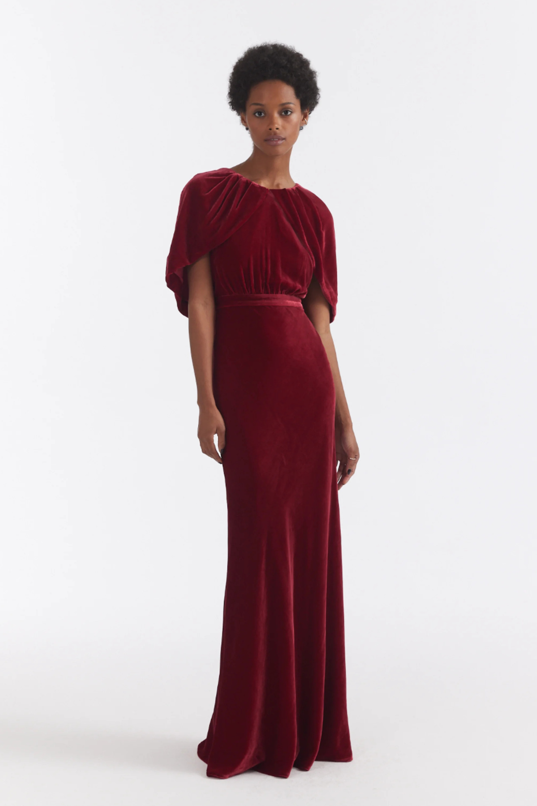 Celeste Long Dress in Ruby