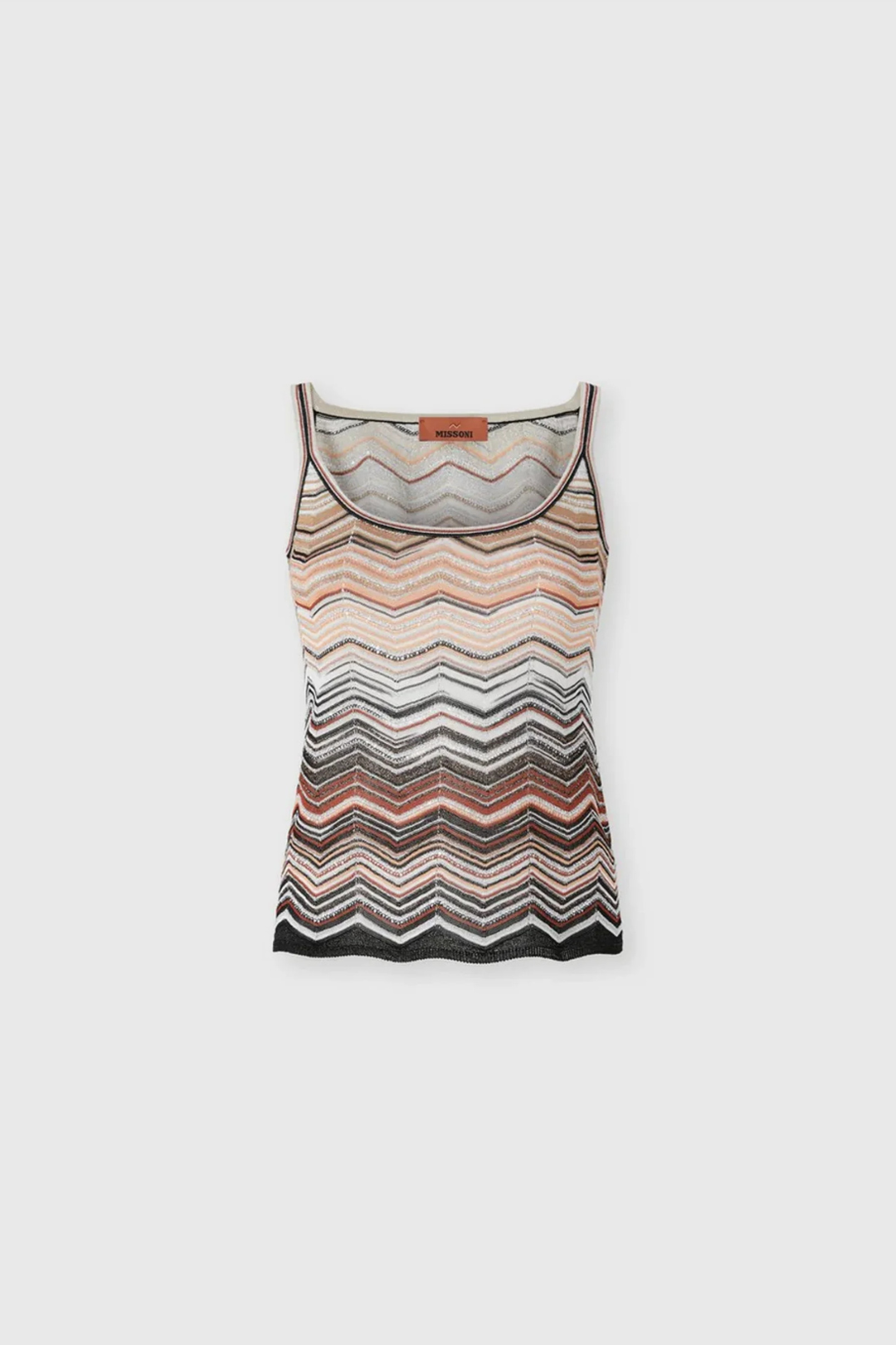 Chevron-Lamé Tank Top