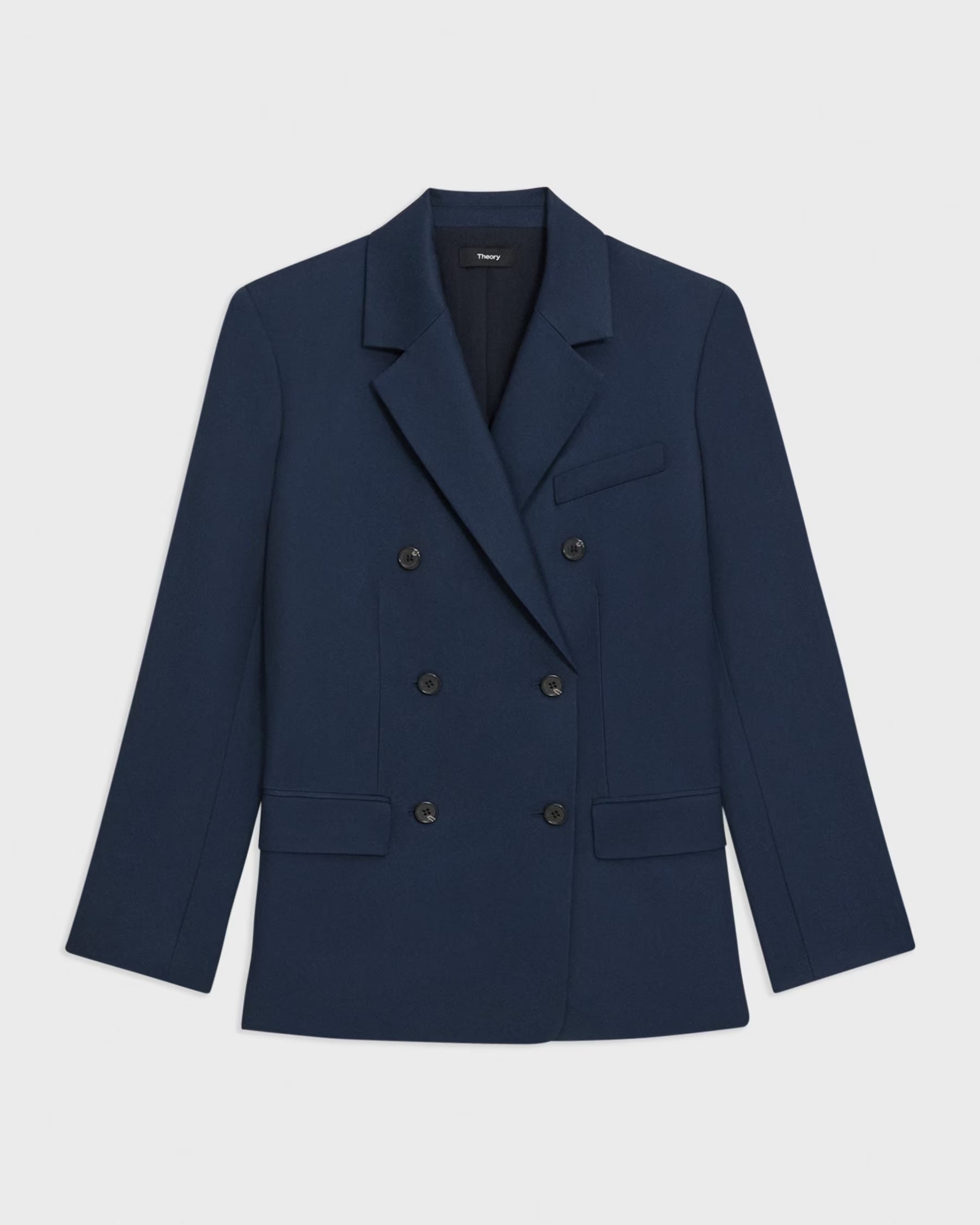 Double-Breasted Blazer in Viscose Twill