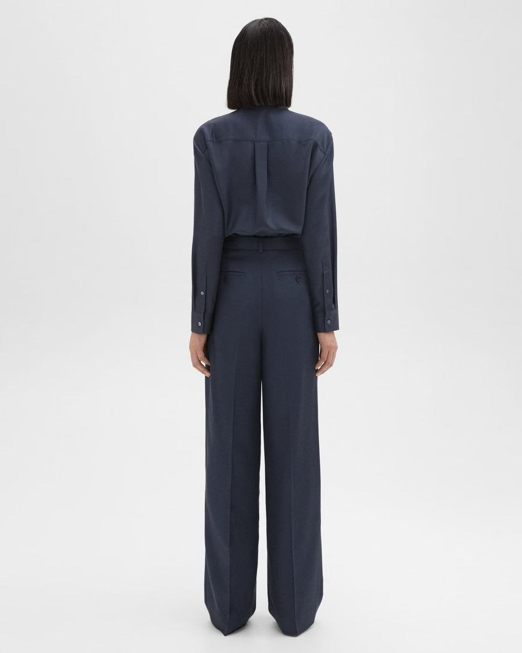 Single-Pleat Pant in Viscose Twill